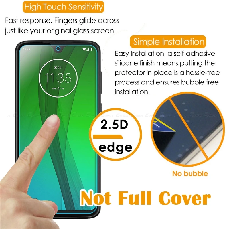 2.5D Закаленное стекло для Motorola Moto G100 G50 G20 G10 G30 G9 G8 G7 G6 Plus Play Power Lite G5 Защитная пленка