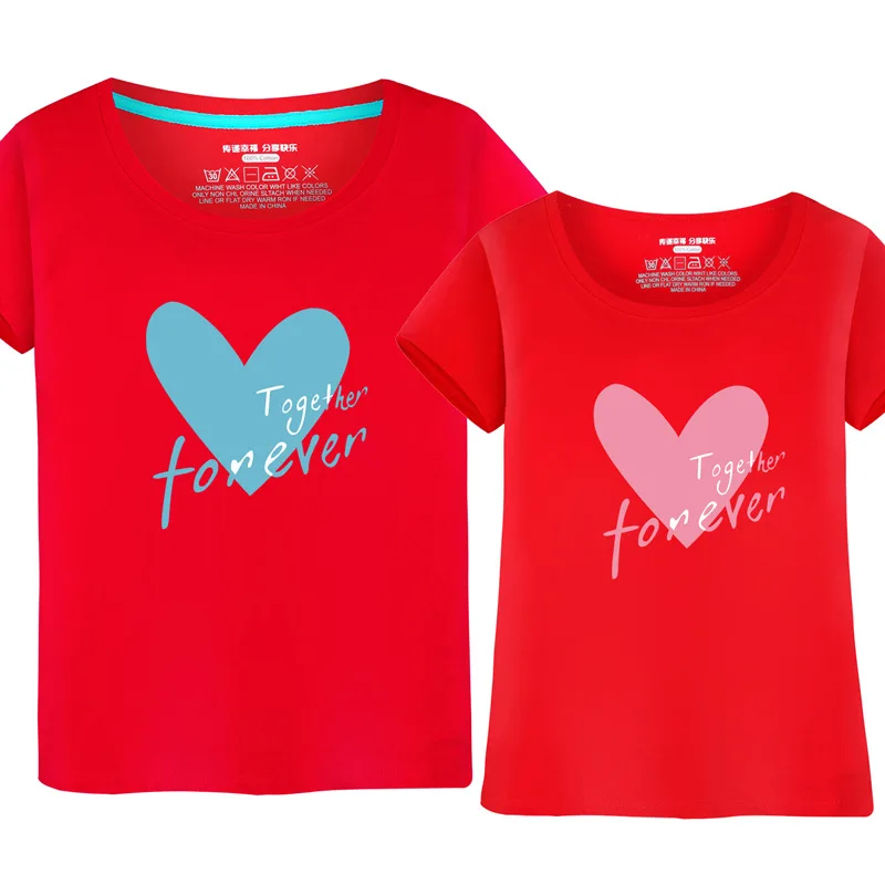 Футболки для влюбленных женские элегантные футболки с коротким рукавом и