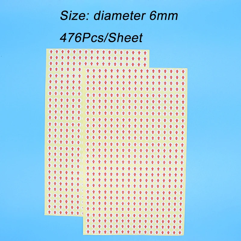 Diameter 6/8/10mm Creative Round Red Arrow Stickers Home Office School Supplies Fault Mistake Defectives Marking Label | Канцтовары для