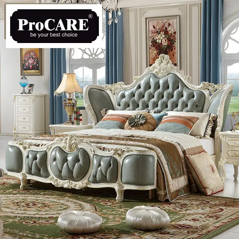 Кровать из массива дерева в европейском стиле свадебная кровать 1 8 м ретро резная