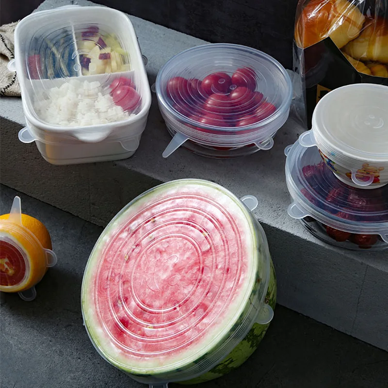 Силиконовые крышки для пищевых продуктов универсальные силиконовые кухонной