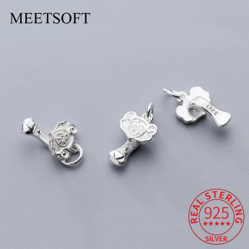 MEETSOFT ожерелье из серебра 100% пробы в ретро-стиле | Украшения и аксессуары