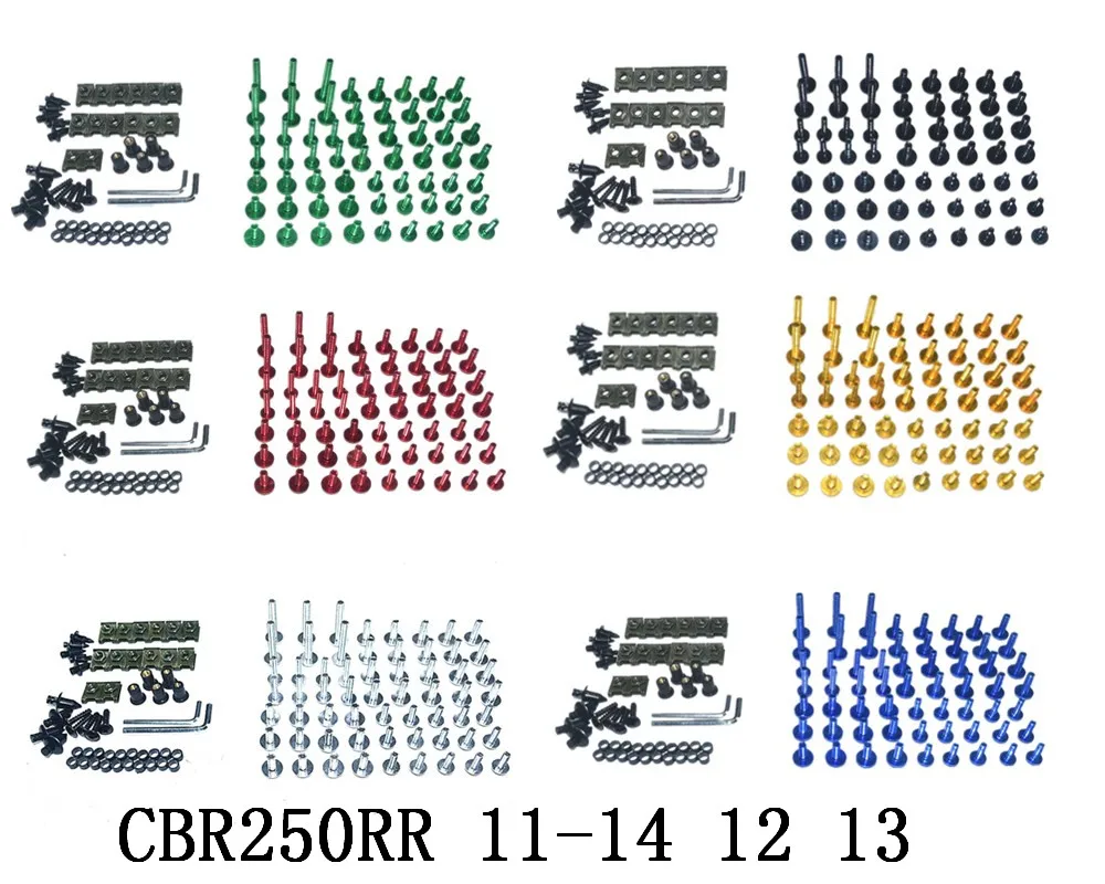 CNC полный обтекатель болты для кузовных работ гайки комплект Honda CBR250RR 2011 2014 2012