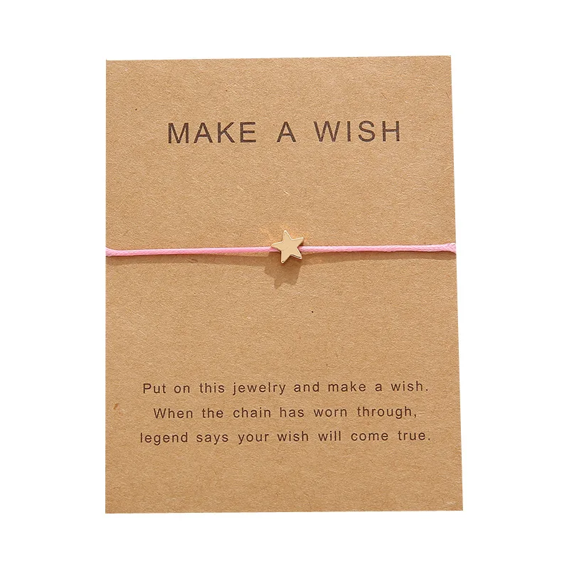 10*7 5 см желая карты стикеры Регулируемый тканевый браслет ювелирные изделия