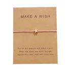 10*7,5 см наклейка с картой желаний Регулируемый тканевый браслет модные украшения подарок, женщины, мужчины, дети