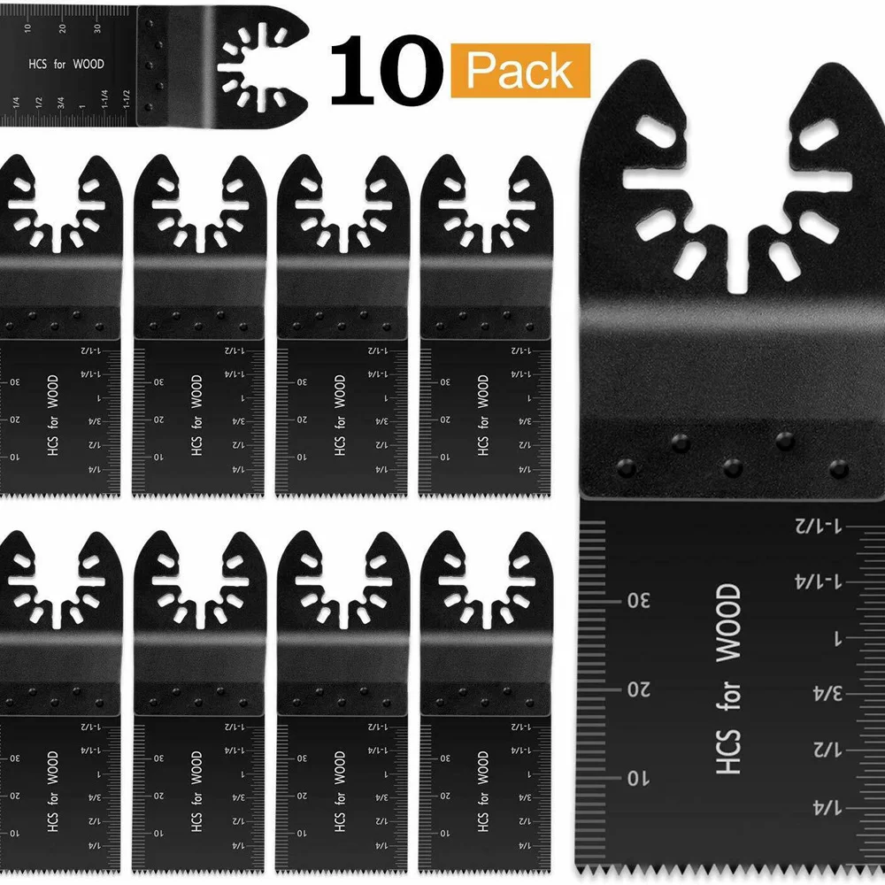 

10Pcs 34mm Oscillating Universal Saw Blade DIY Carbide Carbon Steel Cutter Saw Disc Chain Saw Replacement Saw Blades