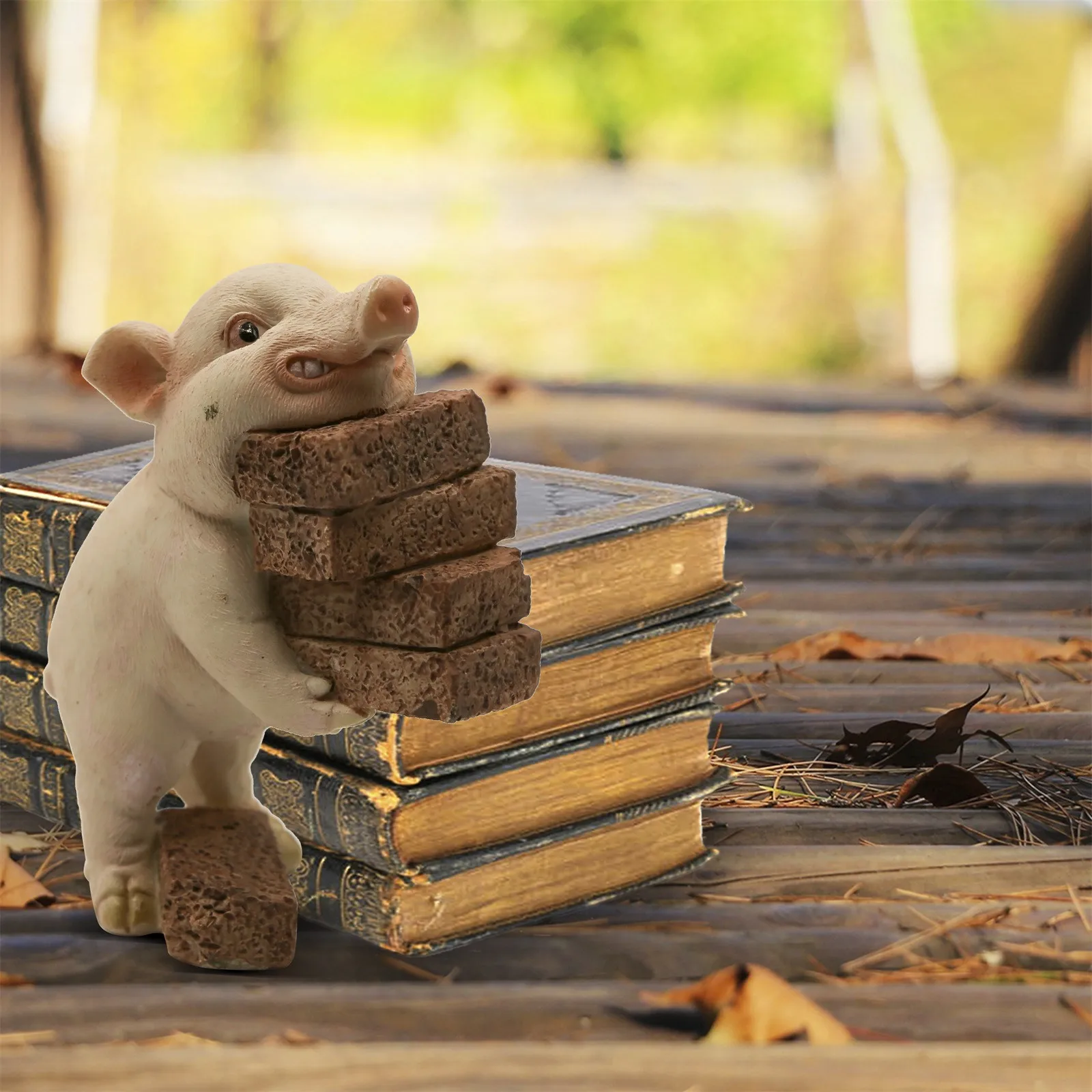 

Creative Resin Animal Figurines Handicraft Furnishing Articles Cute Pig-gy Ornaments Decoracin Cuarto Ozdoby Do Pokoju #M