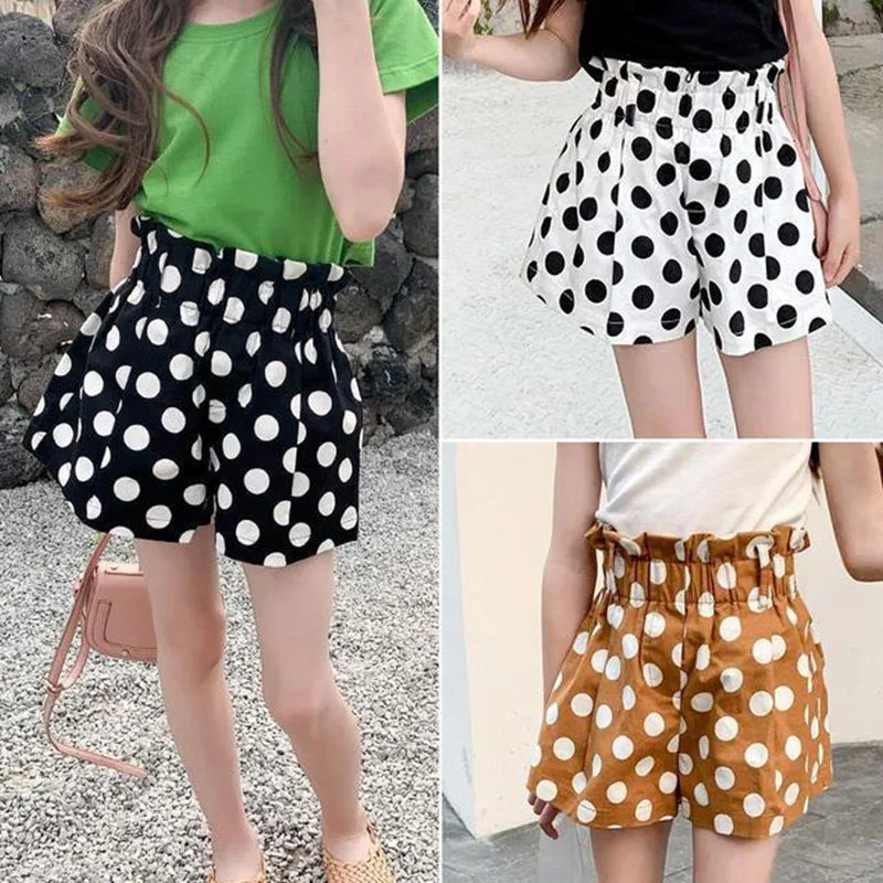 

Bear Leader/летние шорты для девочек 2021 г. Новые детские штаны в горошек в иностранном стиле верхняя одежда для больших детей модные повседневные...