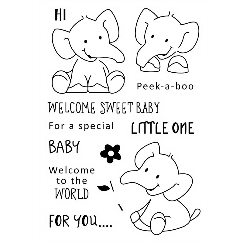 Одуванчик угол эльф прозрачные штампы/Силиконовая печать для заколки детей