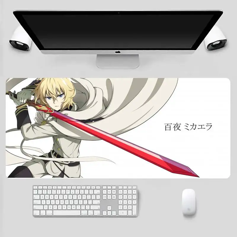 

Owari no Seraph Beautiful Anime Mouse Mat Desk Table Protect Game Office Work Mouse Mat pad X XL Non-slip Laptop Cushion