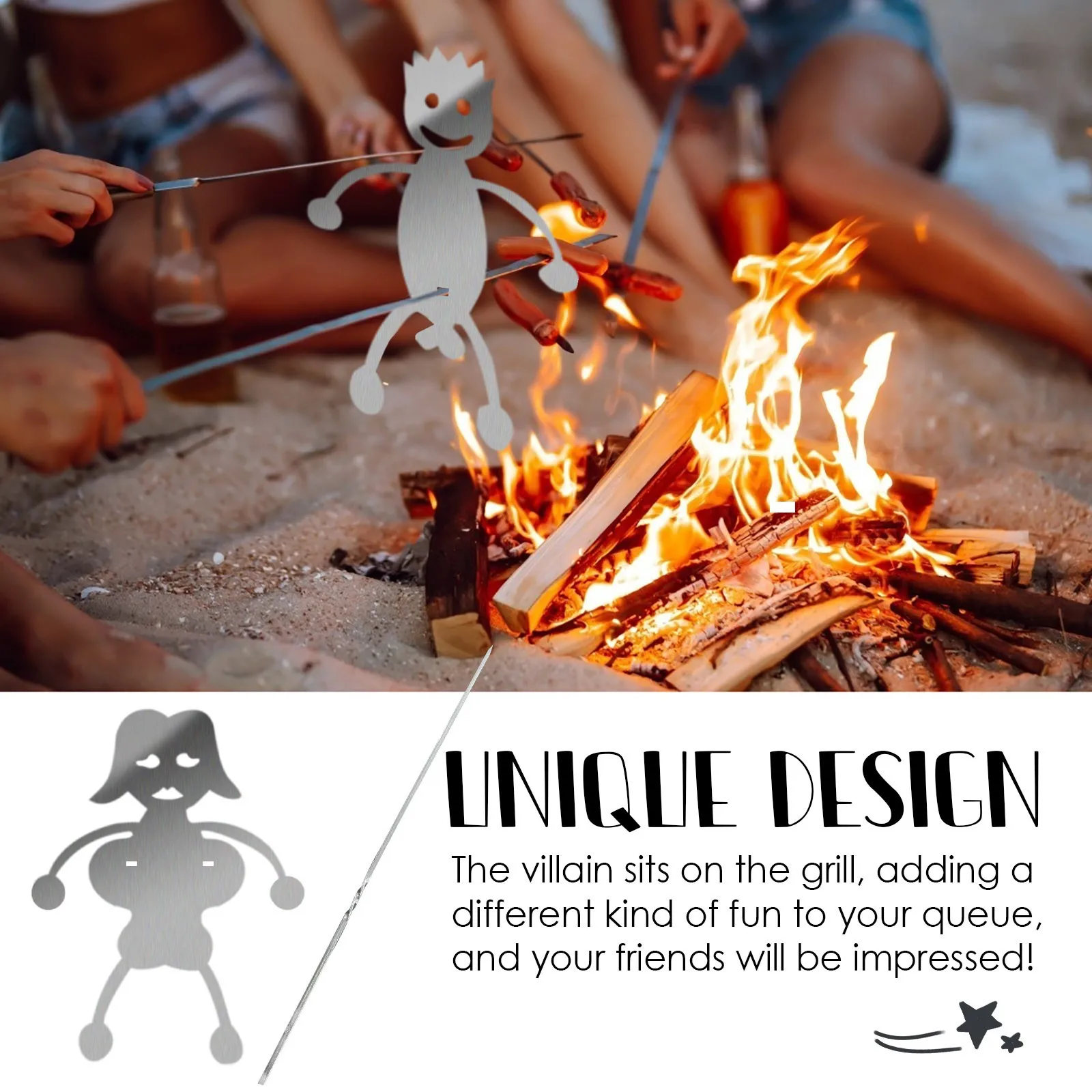Вилки для барбекю костра и гриль хот дог мальчик человек зефир девочек горелки