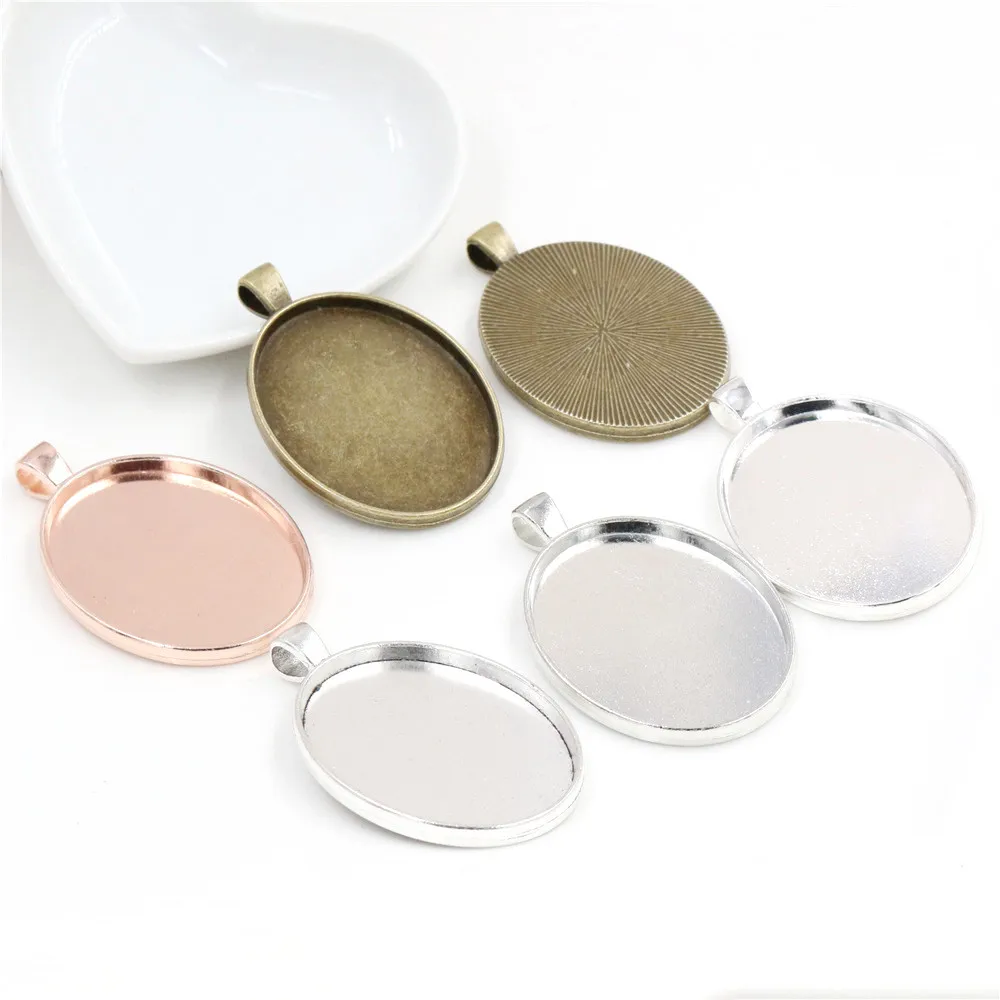 5 шт 30x40 мм Внутренний размер цветов покрытый простой стиль кабошон основание