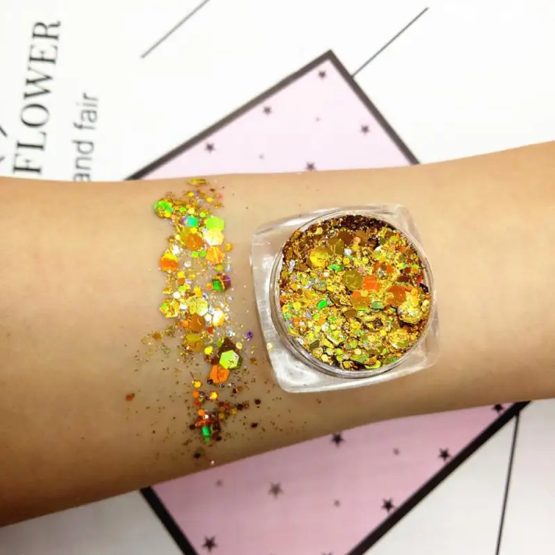 

18Colors Diamond Sequins Eyeshadow Lasting Shimmer Glitter Mermaid Sequins Gel Highlighter Makeup Festival Party Cosmetics 2021
