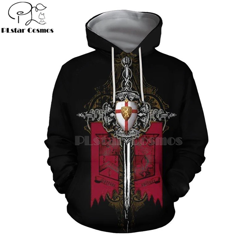 Толстовка PLstar Cosmos с рисунком рыцарей темпларов 3d толстовки/свитшоты забавные