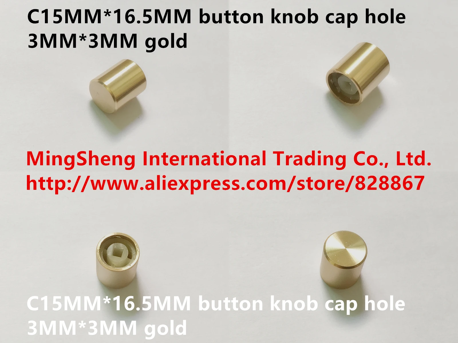 Оригинальный новый 100% C15MMX16.5MM кнопка ручка колпачок отверстие 3MMX3MM золото |