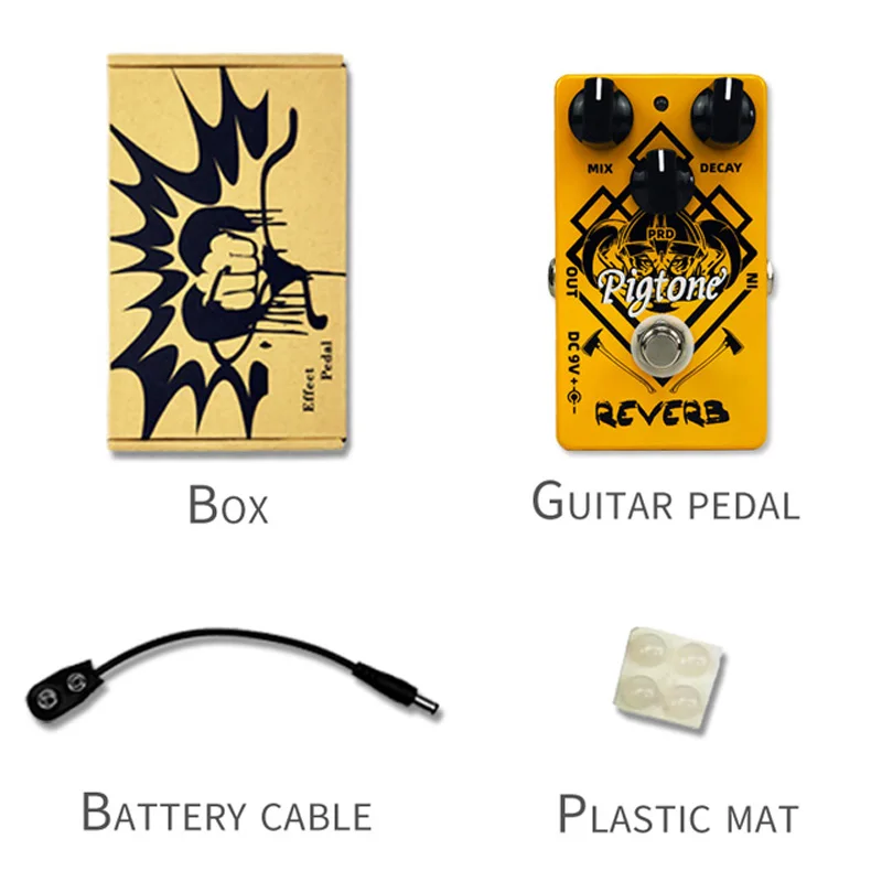 pigtone pp 08 digitalen reverb gitarre effekt pedal akustische elektrische gitarre zubehör effekte pedale echte bypass free global shipping