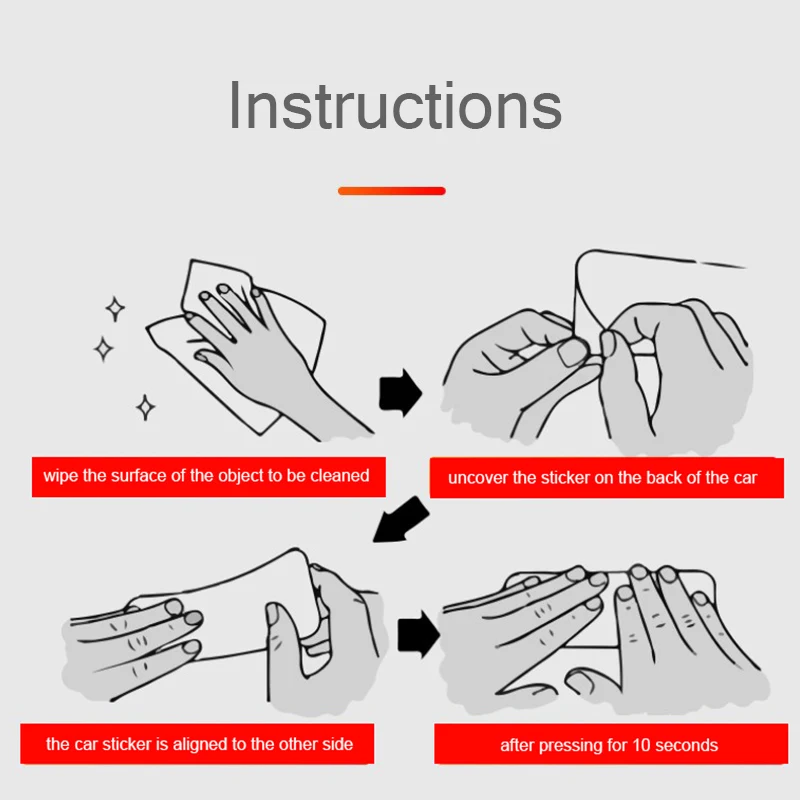 10 шт. автомобильные отражающие наклейки многофункциональная Предупреждение