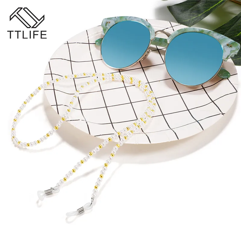 TTLIFE ручная работа золотые бусины белая искусственная цепь силиконовая