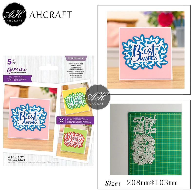 

AHCRAFT Words Frame Metal Cutting Dies for DIY Scrapbooking Photo Album Decorative Embossing Stencil Paper Cards Mould