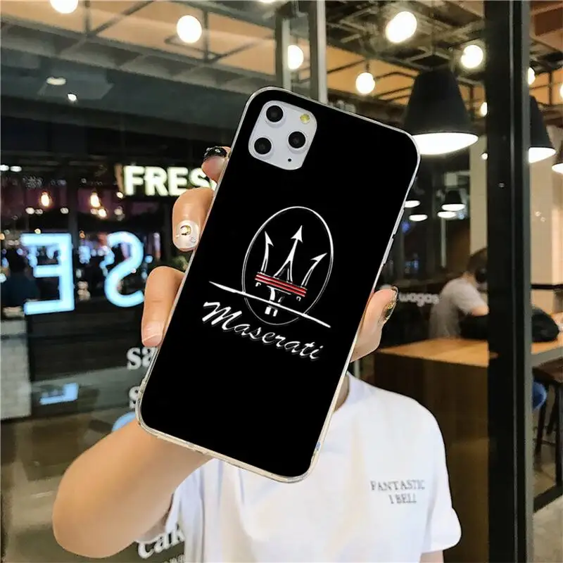 

USAKPGRT Luxury car Maserati Phone Case for iphone 12 pro max mini 11 pro XS MAX 8 7 6 6S Plus X 5S SE 2020 XR cover