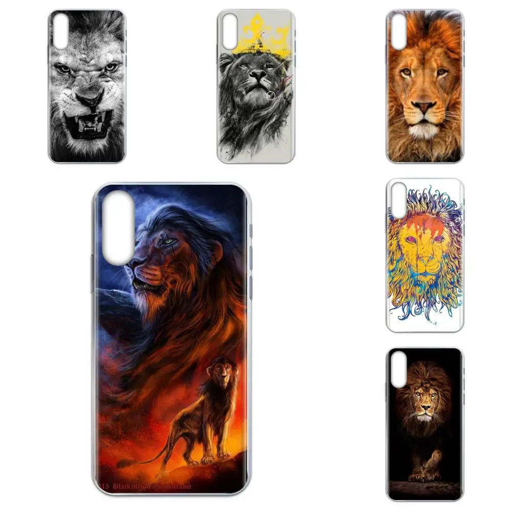 King Lion Красивые Животные для Xiaomi Mi3 Mi4 Mi4C Mi4i Mi5 Mi 5S 5X 6 6X 8 SE Pro Lite A1 Max Mix 2 Note 3 4 ТПУ