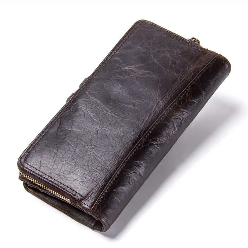 Брендовый мужской кошелек из натуральной кожи клатч для сотового телефона