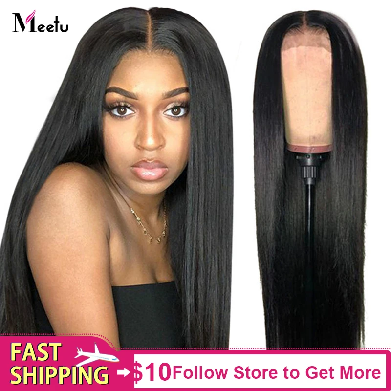 Прямые передние парики из человеческих волос на сетке плотность 180% перуанские 13x4