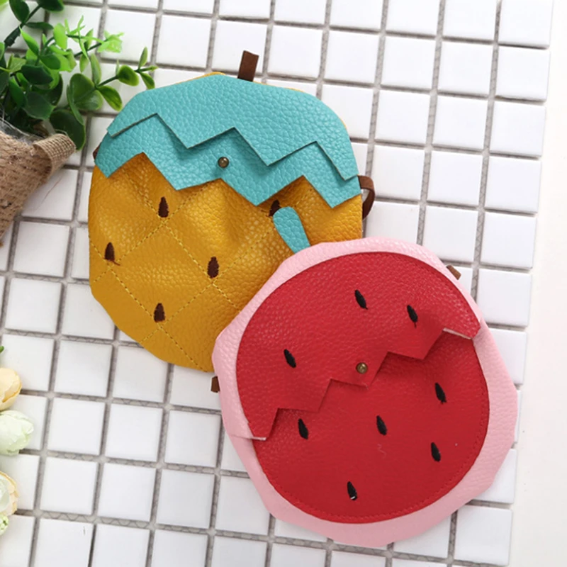 

Fruit Strawberry Pineapple Shape Shoulder Bag Girls Children Kids Sweet Cartoon Printing Coin Purse Mini Crossbody Bag Girl