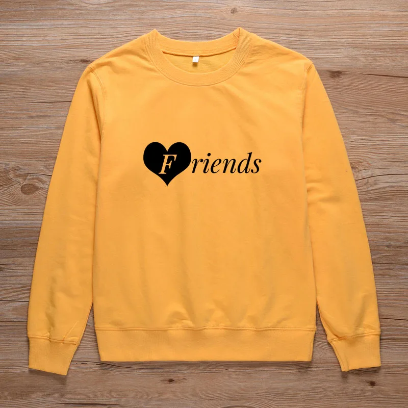 ONSEME Best Frieds Forever Print Harajuku Толстовка для женщин 80s 90s свитшот в стиле грандж лучшие друзья соответствующие BFF Friend Топы S-31 - Цвет: Yellow-Friends
