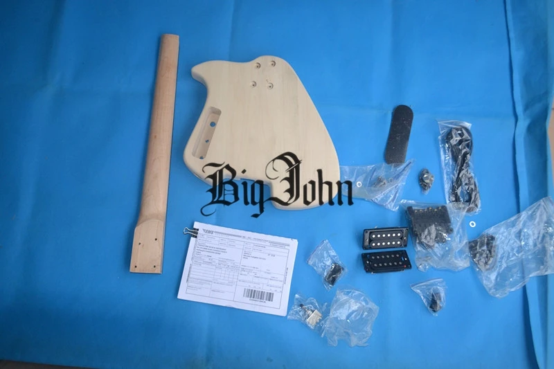 Безголовый корпус электрогитары и шея Неокрашенная с задней крышкой без