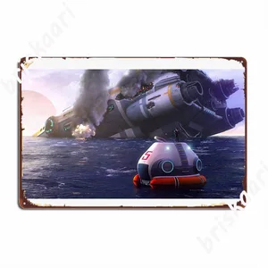 Подставка для фотосъемки Subnautica, металлический знак, винтажный кинотеатр для гостиной, настенный Жестяная Табличка с надписью постер