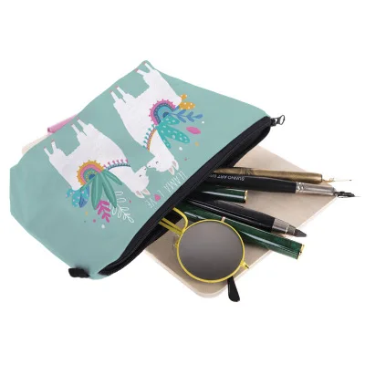Snailhou Printed Cosmetic Bag Alpaca Pattern Ladies Multi-function Travel Storage Makeup Organizer Durable Lightweight | Дом и сад