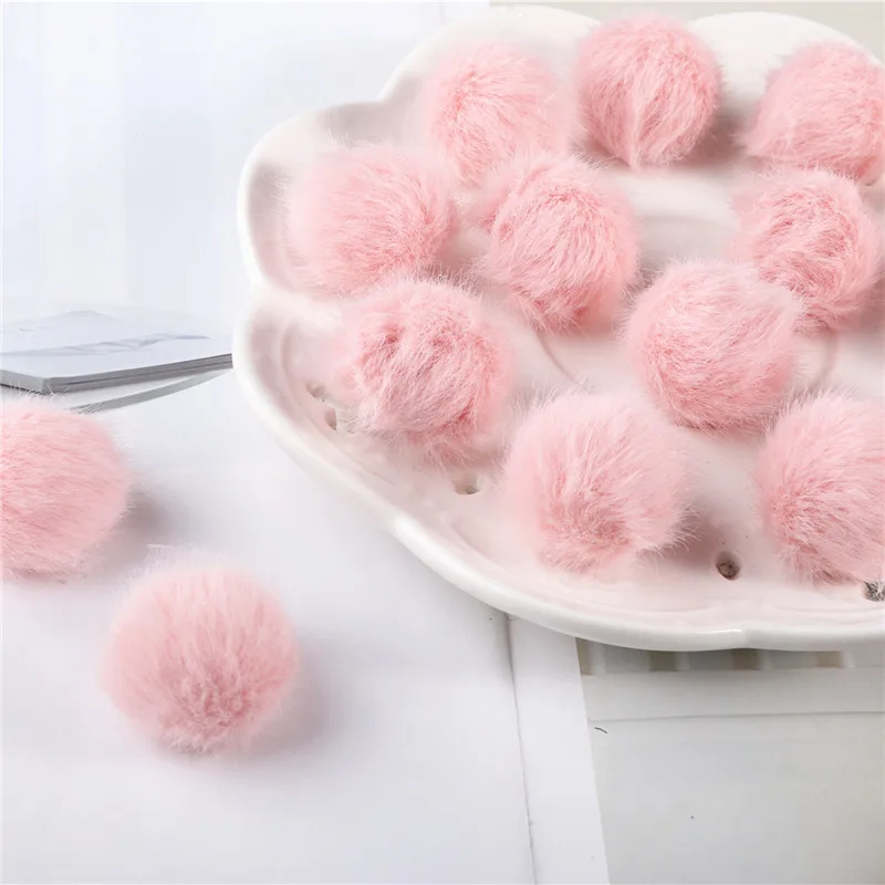 10 шт./пакет 25 мм Имитация Горностай шаром помпоном цепочкой &quotсделай сам&quot из