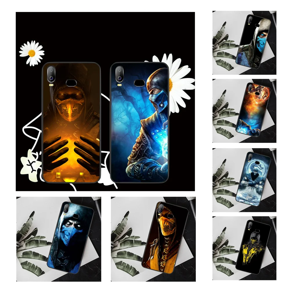 Чехол для телефона NBDRUICAI Scorpion в Mortal Kombat со стразами для Samsung A10 A20 A30 A40 A50 A70 A7 A9 A6 A8 Plus 2018 и выше.