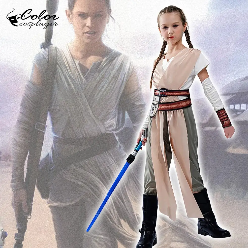 Цветной косплейный костюм из фильма Звездные войны для девочек Карнавальная