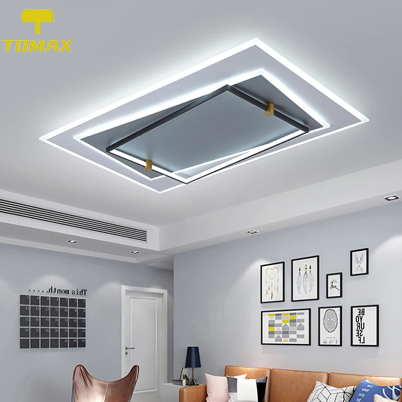 

[1 Year Warranty]90CM LED Modern Ceiling Lights for Living Room Bedroom Light Rectangular Creative Flush Mounts Ceiling Lamps