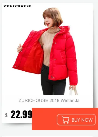 ZURICHOUSE Новая женская зимняя куртка модная свободная короткая теплая парка с капюшоном верхняя одежда женская пуховая стеганая куртка