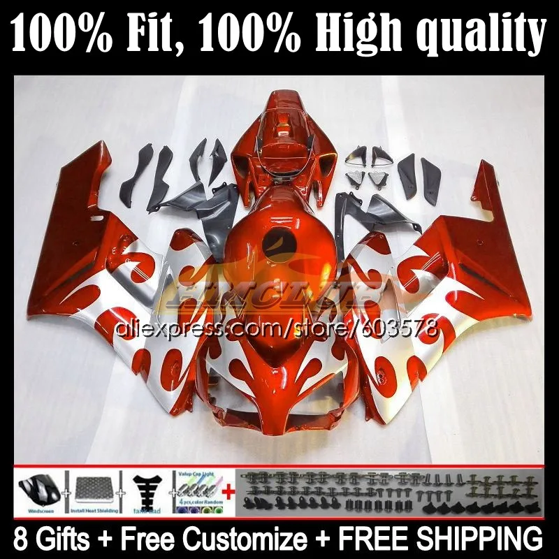 

Bodys Injection For HONDA CBR1000 CBR 1000 RR CC 1000CC 50CL.12 CBR1000RR 04 05 CBR 1000RR 2004 2005 OEM Fairings Light orange