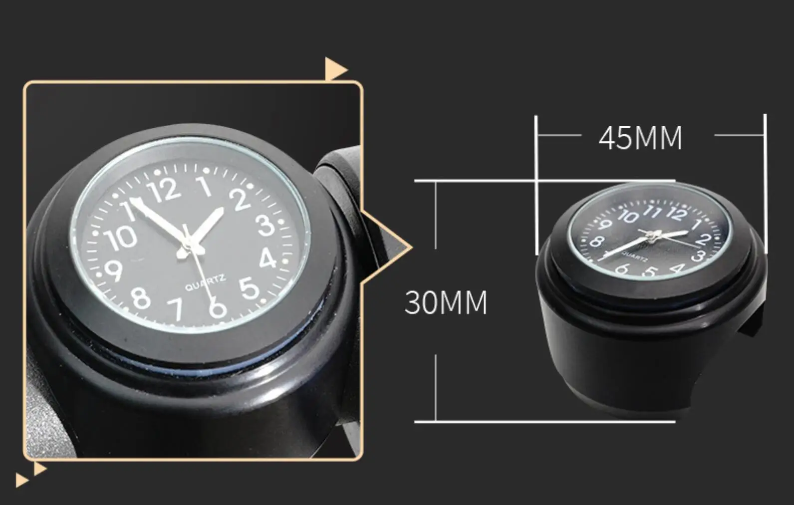 Аксессуары для мотоциклов часы на руль мотоциклетный Стайлинг крепежный