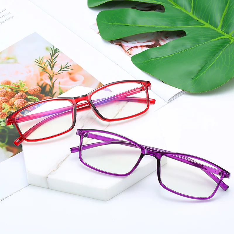 

Rectangular frames for men and women Transparent anti-blue ray computer anti-radiation anti-fatigueglasses Lightweight portable