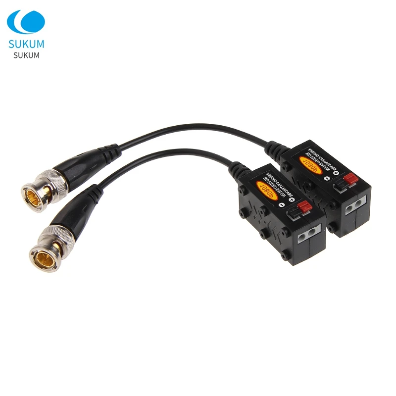 

10 Pairs CCTV Twisted Pair BNC Passive Video Balun Lightning protection Transceiver COAX UTP Cable For CCTV Cameras