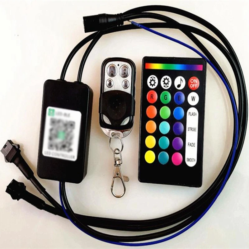 

10PCS Car RGB Chassis Light Car Bluetooth Dual Remote Control Dual Channel Group Ambient Light for SUV ATV Truck