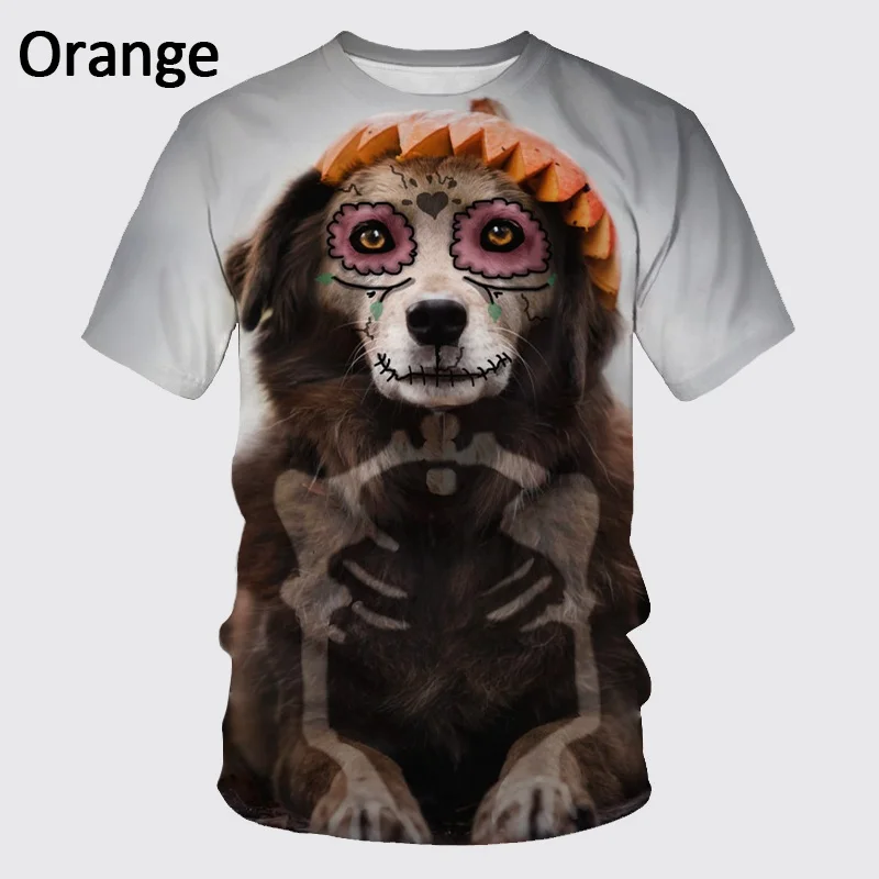 Летняя Модная рубашка топ рисунок немецкой овчарки на Хэллоуин 3D печать животные