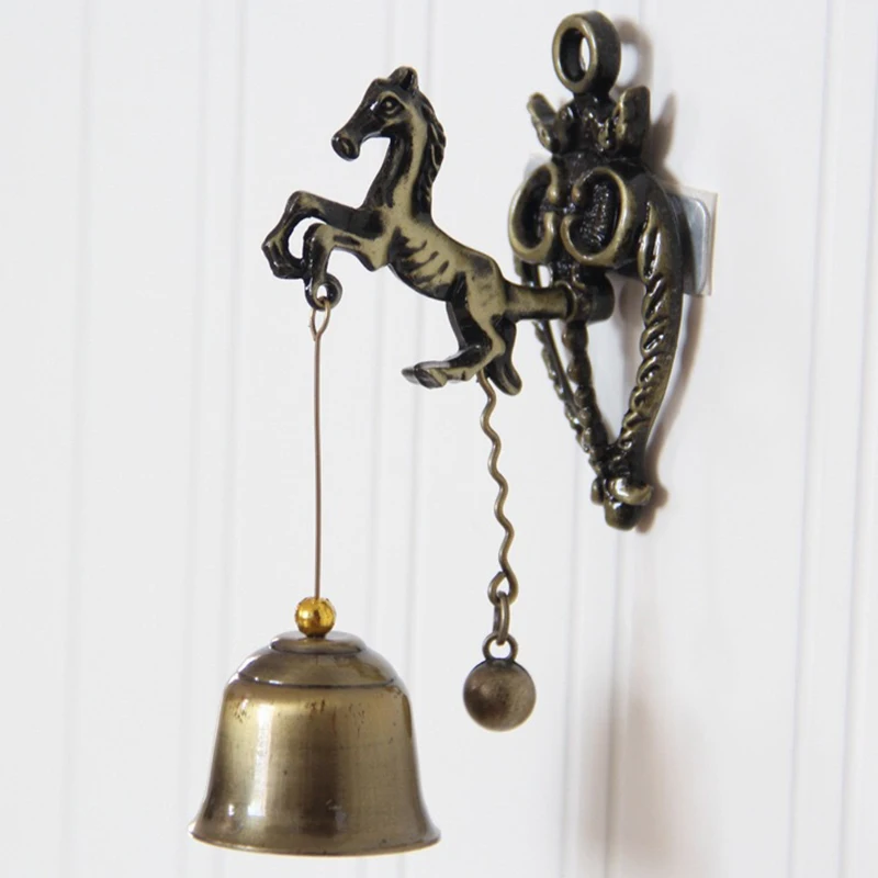 

Iron Doorbell Garden Metal Iron Bell Rustic Welcome Door Decorative Retro Nostalgic Animal Doorbell