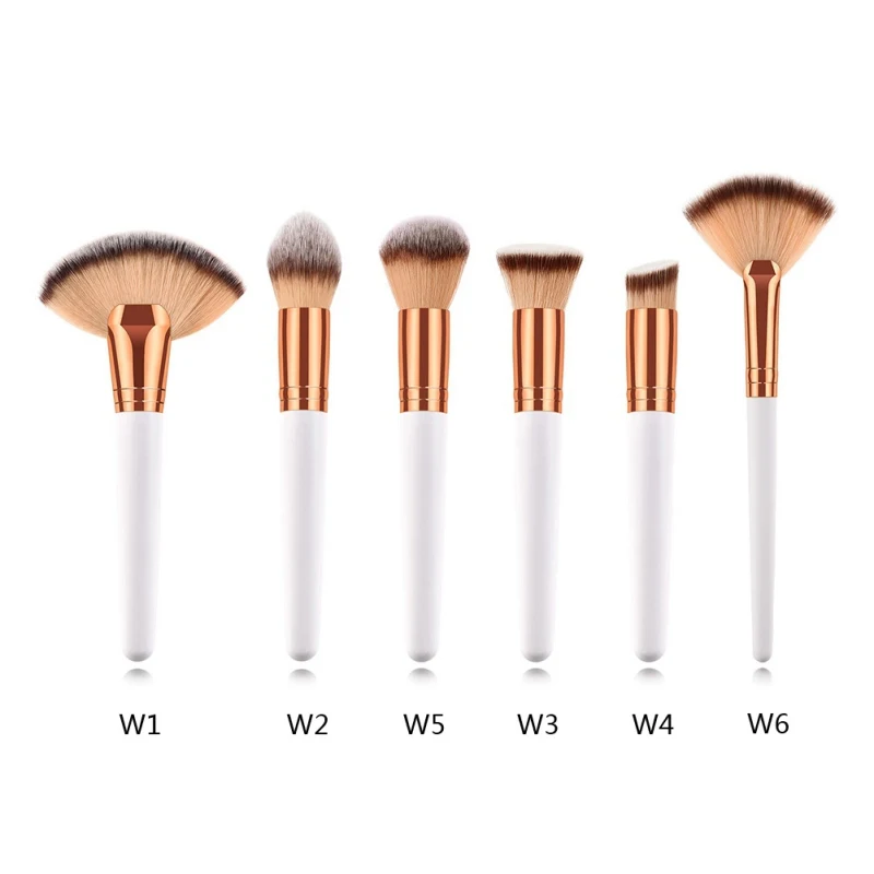 

1/6pcs Makeup Brush Loose Powder Brush Eyeshadow Brush Concealer Brush Fan Brush Cosmetic Brush Kit