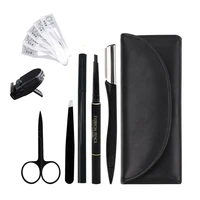 7pcsset man makeups beauty tool multifunction combing stainless steel acne needle eyebrow suit