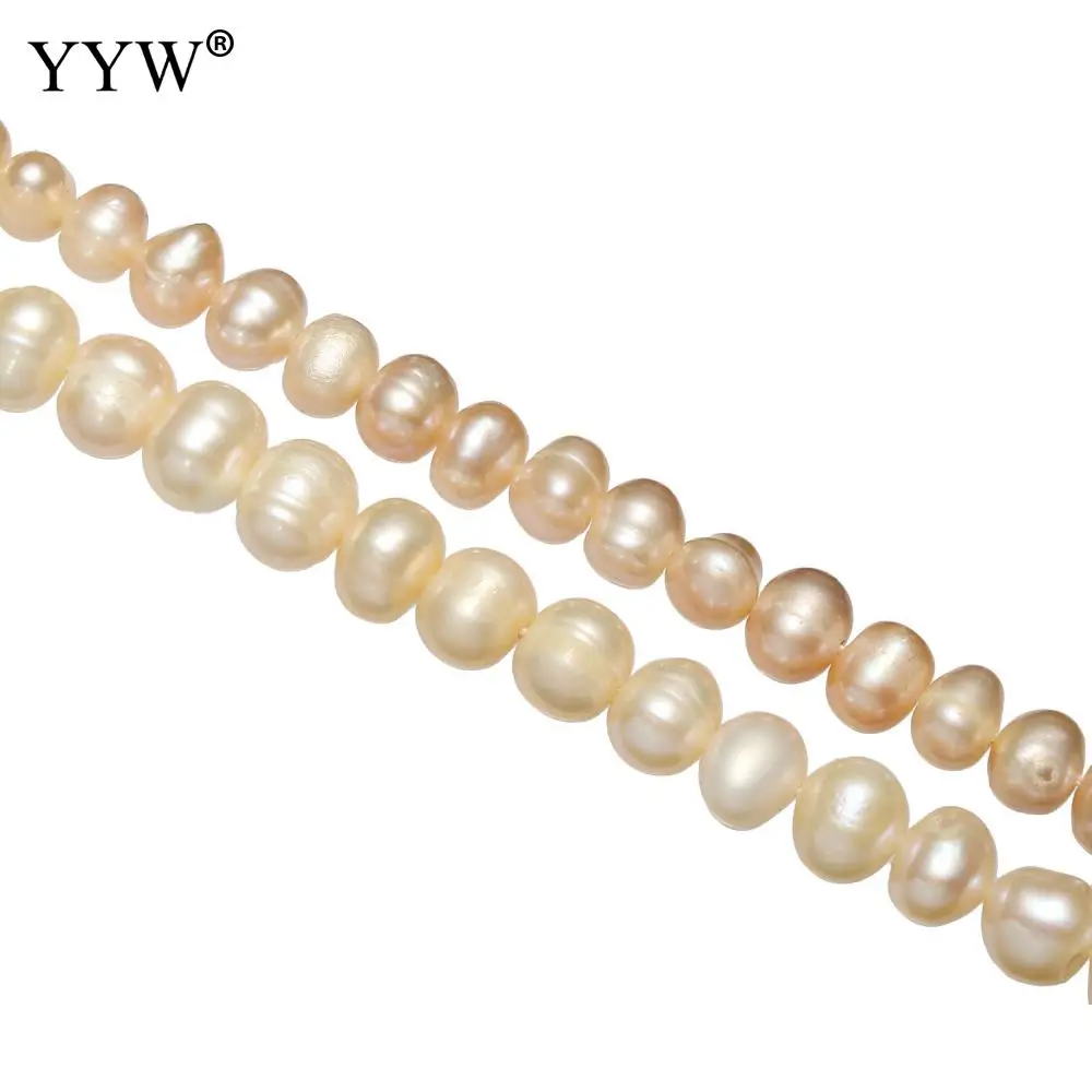 Бусины Из Натурального пресноводного жемчуга в виде картофеля, 6-7 мм, 14 дюймов