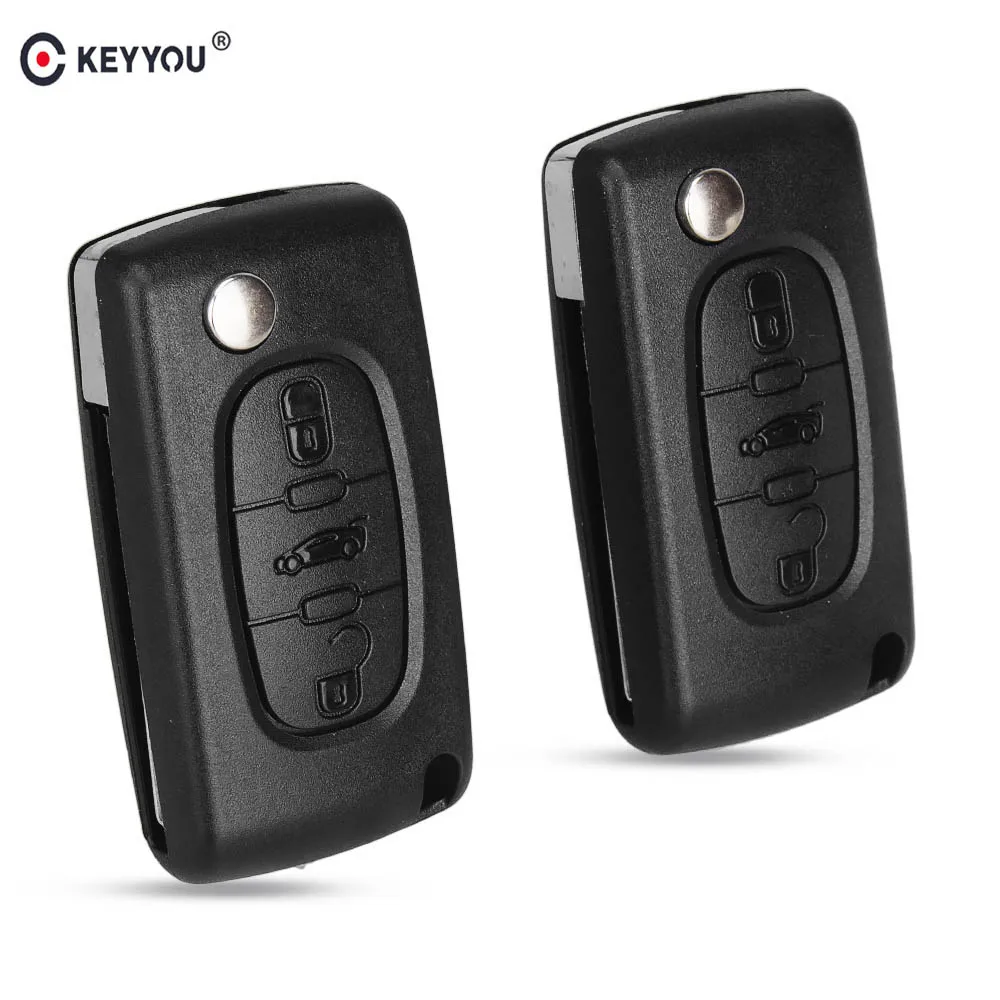 Раскладной чехол KEYYOU VA2/HU83 2/3B Ce0523 для автомобильного ключа пульта Citroen Coupe VTR C2 C4 C5 C6