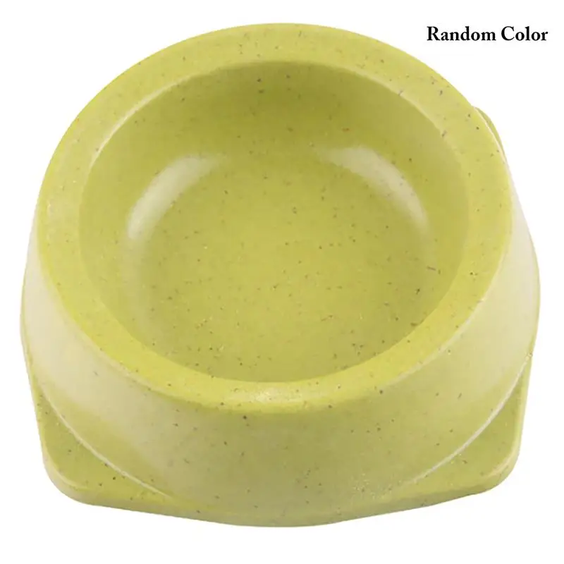 

1pcs Pet Bowls Cat Food Water Feeder Pet Drinking Dish Non-Slip Bamboo Fiber Pets Small Dog Bowls Cat Supplies Random Color