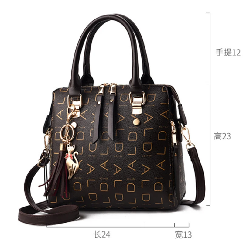 

2021 Fashion Casual Luxury Design Big Bag Ladies Handbag Simple Wild Large Capacity Soft Leather Shoulder Messenger Bag